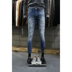 [빠니깔레] 페인팅워시드빈티지 레귤러슬림스판데님 m-ijean61bl (P002902589)