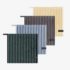 송월타월 호텔컬렉션 스트라이프 솔리드34 고리손수건 3장