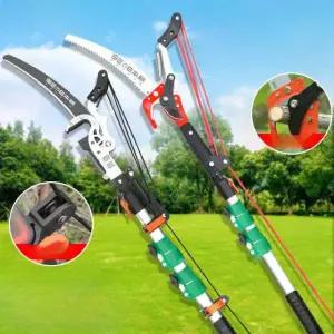 정원용 전동 가지치기 톱 7.5m 5단계 전지 가위 나무 절단기 수동