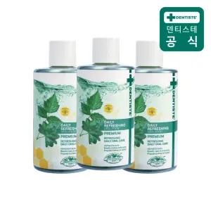 덴티스테 데일리 리프레싱 오랄린스 500ml 3개 순한 가글 프로폴리스 함유