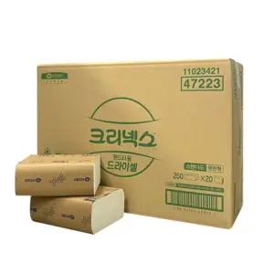47223 크리넥스 핸드타올 F250s 20밴드 5000매/주방/핸드/페이퍼/유한킴벌리/5000/종이/타월/드라이셀/프리