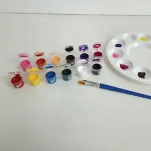 미니 아크릴물감 12색 3ml 붓 2개 세트 그림그리기 취미 미술