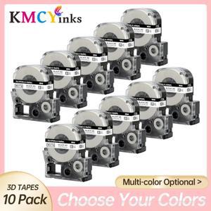 KMCYinks 엡손 호환 라벨 프린터 호환 테이프 LW-K200BL K420 LW300 LW600P LC-4WBN 10PK SS12KW 12mm