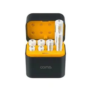 컴스 AA건전지 4개 / AAA배터리 4개 전용 총 8개 동시 충전기 컴스 HA110