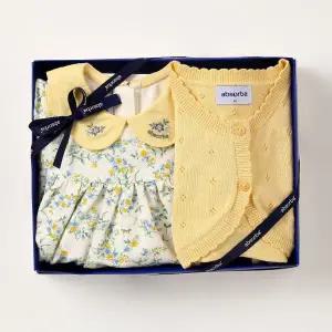 [롯데백화점]압소바 릴가디건 원피스 세트 A1125101 (임신출산백일돌선물)