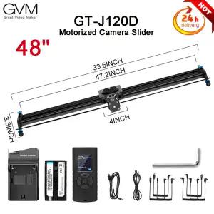 GVM 48 120cm 전문 비디오 알루미늄 합금 전동 카메라 슬라이더 트랙 돌리 비디오 안정기 레일 GT-J120D