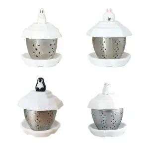 티인퓨져 실리콘 스틸 차거름망 티망 무민 토끼 펭귄 북극곰 Q405-O