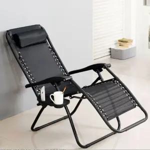 무중력 리클라이너 접이식 안락의자 휴식용 메쉬 헤드쿠션 컵홀더 트레이