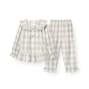 [오르시떼](의정부점)여아동 G109 그레이번 긴소매 파자마 세트