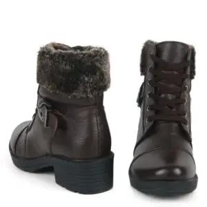 가죽 여성 방한 워커 앵클부츠 털부츠 털신발 반부츠 털부츠 여성부츠 패딩부츠 방한부츠