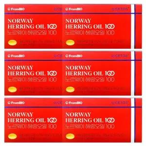 [프롬바이오] 노르웨이 헤링 100 북유럽 오메가11 세토3 30캡슐 6개 -SDL-