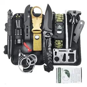 [룽스]캠핑 재난 비상용품 등산용품 생존 가방 키트 12종