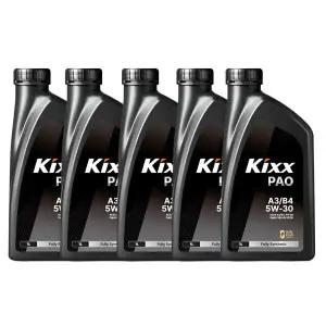 GS칼텍스 킥스 파오 A3/B4 5W30 프리미엄 엔진오일 1L x 5개