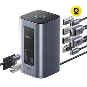 베이스어스 도킹스테이션 USB 허브 노트북 멀티 포트 C타입 12포트 스페이스메이트 노모스