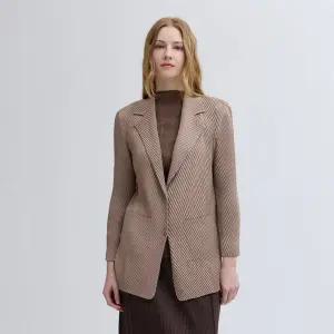 [플리츠미](의정부점)사선 와플 테일러드 트임 자켓_PPJKS126004