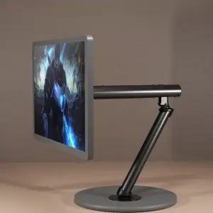 모니터암 싱글 36인치 길이 높이 각도조절 벽면밀착 데스크공간 활용