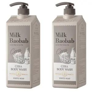 밀크바오밥 세라 저자극 샤워워시 바디워시 화이트솝 1.2L 2개