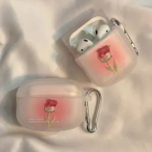 유니블링 에어팟 1 2 3 세대 프로 반투명 로즈 실리콘 케이스