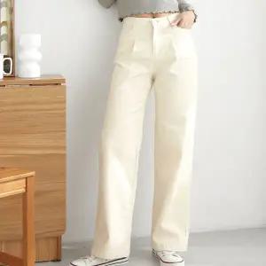 [에이치스타일]H스타일(JN)201주름와일드일자데님팬츠 봄 여성 청바지 데님팬츠 와이드팬츠 빅사이즈 통...