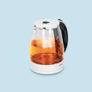 대용량 2L 강화유리 전기주전자 무선 커피포트 투명 티포트 세척 편리한 위생적인