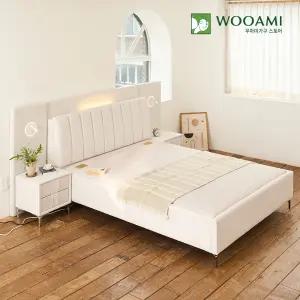 우아미가구 선휴 LED조명 흙침대 황토볼 온열 침대 SS
