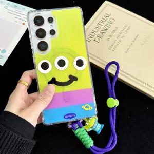 맥세이프 태그홀더 스트랩 알린 캐릭터 슬림 실리콘 갤럭시 S26 S25 엣지 S24 S23 울트라 플러스 케이스