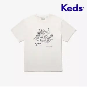 KEDS 피크닉 티셔츠_KD2RSG2107FOWH