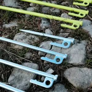 [폴라리스] 단조팩 스틸 팩 캠핑 텐트 타프 핑거 크롬