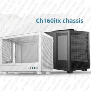 CH160 소형 케이스 ITX 측면 메쉬 핸들 케이스 긴 그래픽 카드 ATX 전원 공급 장치 타입-C