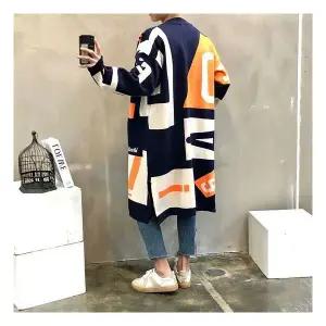 봄신상 맨스토리 / 옆트임 오버핏 퍼즐 남자 봄 롱 가디건