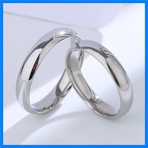 바이이 925 스털링 실버 커플링 이름 & 날짜 각인 심플 반지 여성 남성 패션 웨딩 파인 주얼리 서클