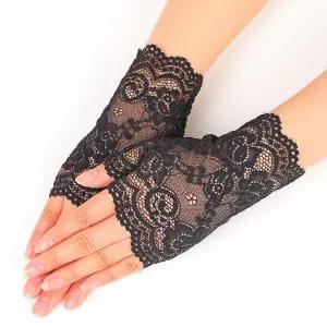 우수 쿨링 플라워 망사 손토시 손등 커버 반장갑 레이스손토시 손토시