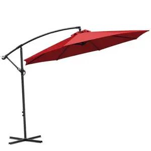 홀딩 야외 파라솔 300cm 접이식 크랭크 대형 야외 파라솔 정원용 카페