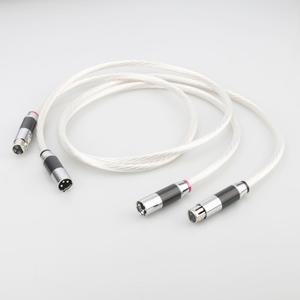 하이파이 페어 XLR 케이블 순수 7N OCC 은도금 오디오 최고급 카본 파이버 플러그로 탁월한 음질 제공