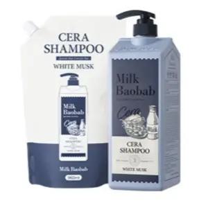 밀크바오밥 세라 샴푸 본품+리필 대용량 화이트머스크 BNS