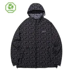 [UFC SPORT](김해점)UFC 로고 모노그램 올오버 레귤러핏 바람막이 자켓 블랙 U4JKU1311BK