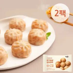 (소비기한 2026.05.25) 간편한끼 닭가슴살 김치 만두 180g 2팩