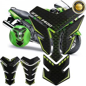 가와사키 ZZR1400 ZZR 1200 600 ZX-14R Concours 14 가스 연료 탱크 패드 오토바이 스티커 3D 데칼 프로텍