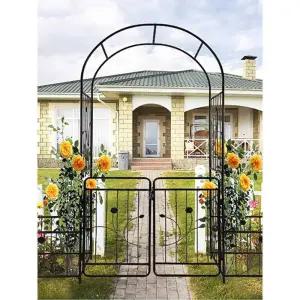 유럽풍 단철 아치 대문 전원주택 꾸미기 정원문 철제 프레임 울타리 덩쿨 몽땅