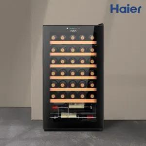 하이얼 아쿠아 와인셀러  34병 제트 블랙 HWC85MDB