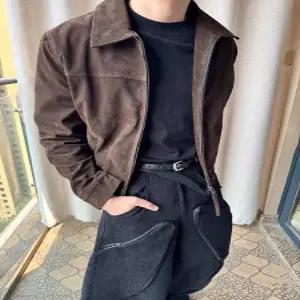 엘럽 남사친 가을 빈티지 바람막이 점퍼 세무 자켓 코트 박템3