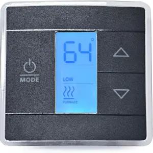 도메틱 CT 온도 조절기 316250.712 냉각/열을 위한 3와이어 단일 구역 벽 디지털 12V DC 터치 감지 블루