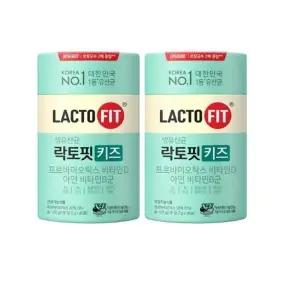 종근당건강 락토핏 키즈 60포 2개 어린이 유산균 아연 비타민D