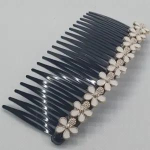 헤어빗핀 화이트 머리악세사리 올림머리고정핀 머리빗핀 여성머리핀