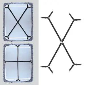 [이지커머스]침대패드고정밴드(X자형) 침대시트고정 침대패드고정밴드 침대이불고정 매트리스고정 이불밀림