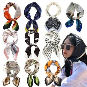 여성 쁘띠 실크 스카프 70x70 사각 패턴 30종 데일리 선물 추천