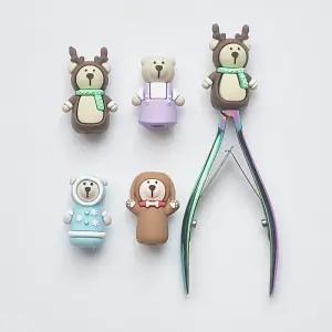 니퍼날보호 곰돌이 실리콘캡 니퍼캡 니퍼날커버뚜껑