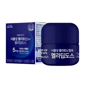 [E] 빙그레 프롬뉴트리 멜라딥도스 미국 식물성 멜라토닌 5mg 함유 1박스 (1개월분)