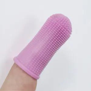 엄지검지 칫솔 손가락 강아지 양치 치석제거 이빨 입냄새 실리콘 브러쉬
