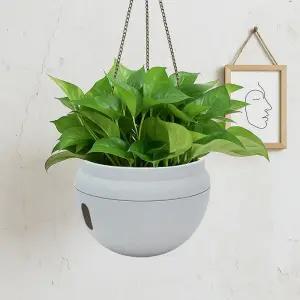 그린벨 자동급수 행잉 화분(23x16cm) (멜란지 그레이)